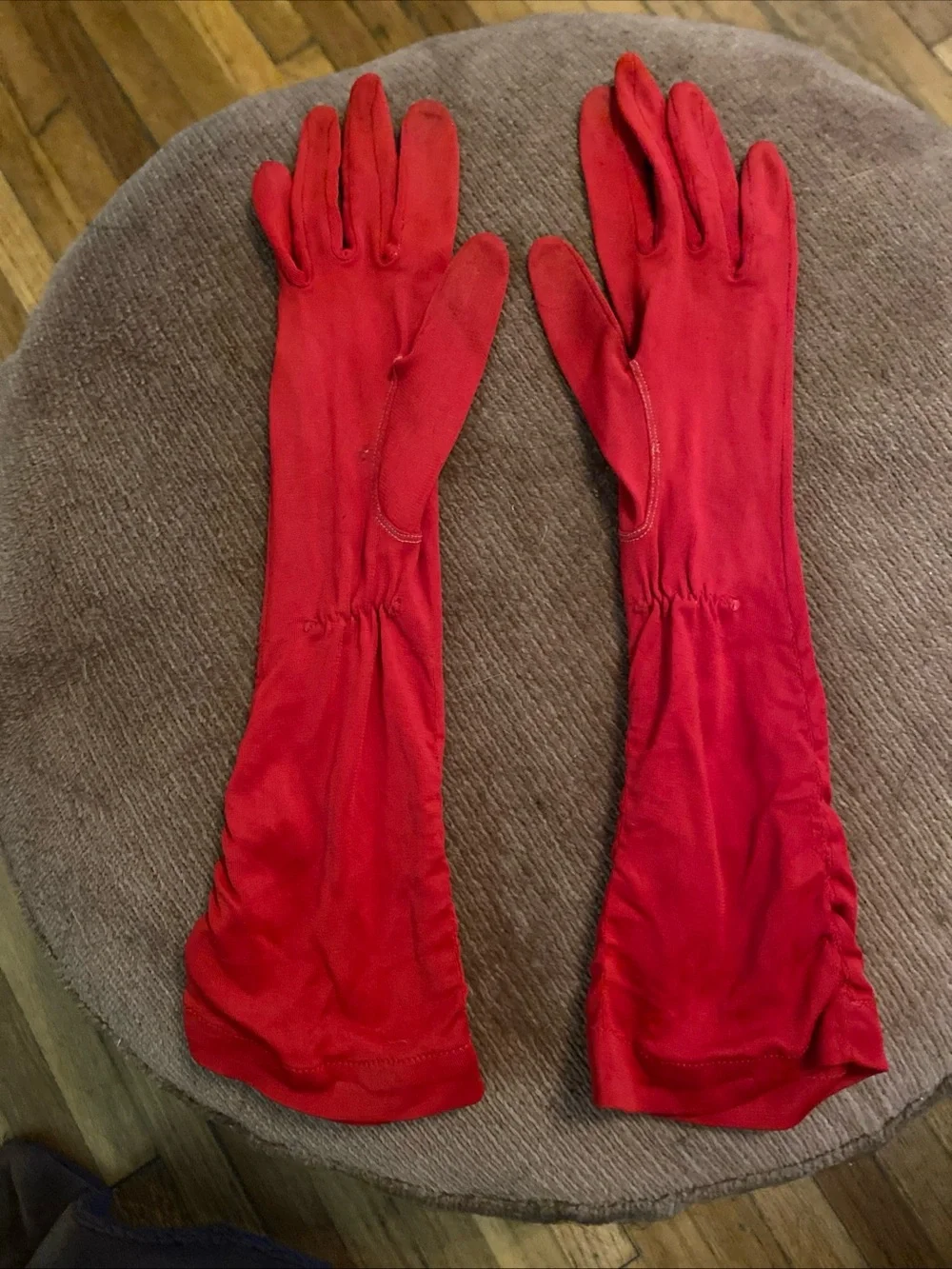 Vintage 50/60’s Red Opera-Length Evening Gloves for Women